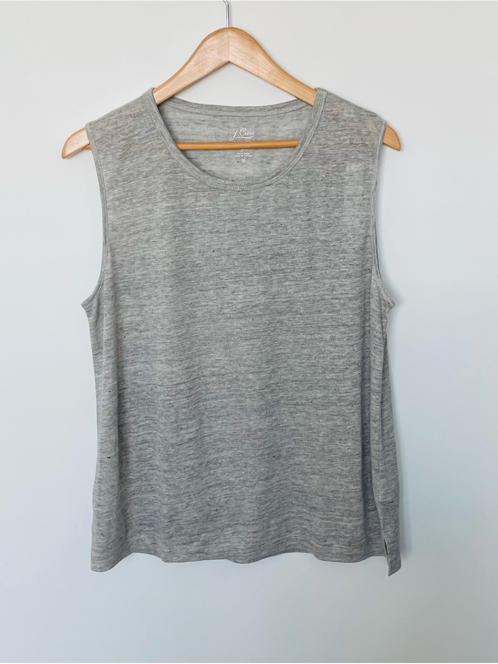 J. Crew Heather Gray Sleeveless Linen Tank